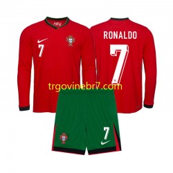 Dres Portugal Ronaldo 7 Domaći Euro 2024 Dugim Rukavima - Dječji Dres Portugal Ronaldo 7 Domaći Euro 2024 Dugim Rukavima - Dječji