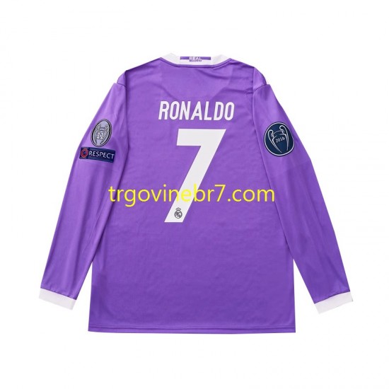 Dres Real Madrid Cristiano Ronaldo 7 2016 Retro Gostujući Dugim Rukavima - Muški