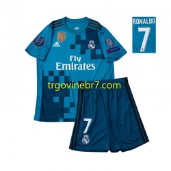 Dres Real Madrid Cristiano Ronaldo 7 2017 Retro Treći Kratkih Rukava - Dječji