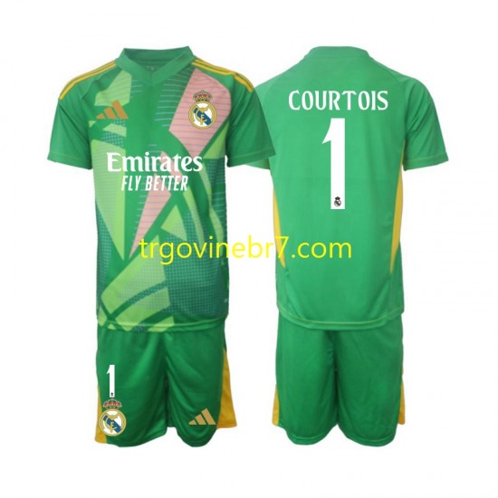 Golmanski Dres - Dres Real Madrid Thibaut Courtois 1 Treći 2024-2025 Kratkih Rukava - Dječji