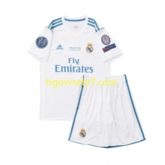 Dres Real Madrid 2017 Retro Domaći Kratkih Rukava - Dječji