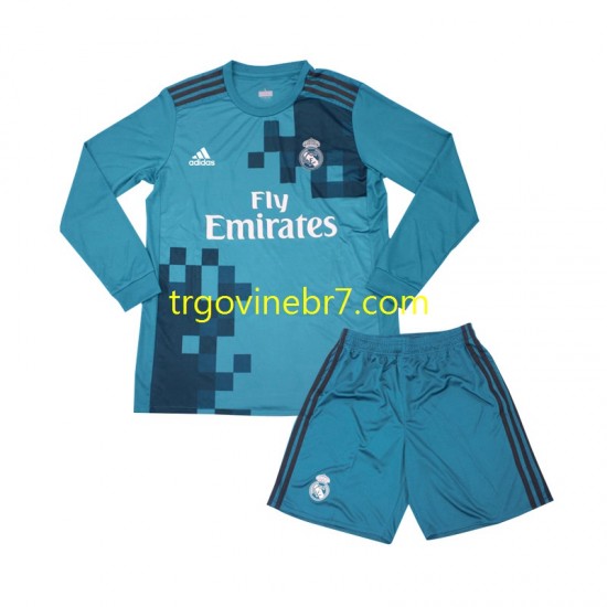 Dres Real Madrid 2017 Retro Treći Dugim Rukavima - Dječji