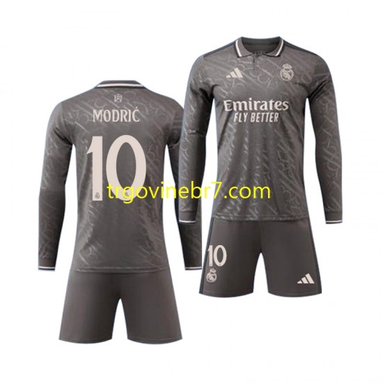 Dres Real Madrid Modrić Luka 10 Treći 2024-2025 Dugim Rukavima - Dječji