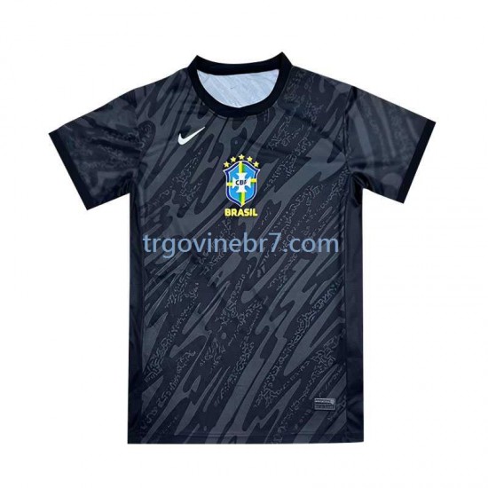 Golmanski Dres - Dres Brazil Gostujući 2024 Kratkih Rukava - Muški