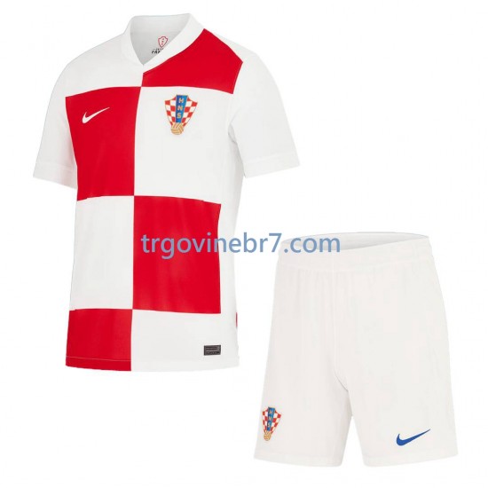 Dres Hrvatska Domaći Euro 2024 Kratkih Rukava - Dječji