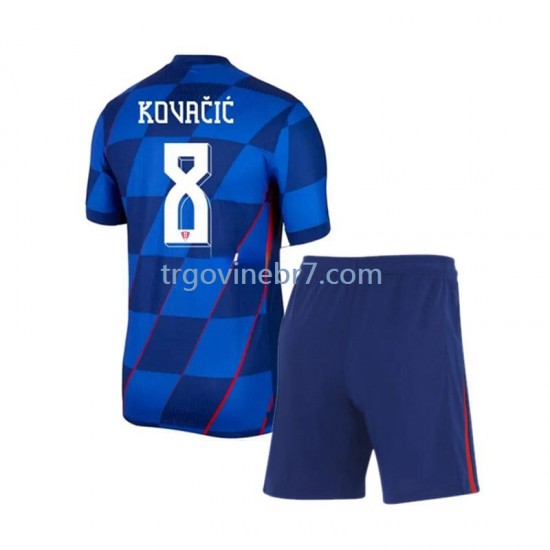 Dres Hrvatska Mateo Kovacic 8 Gostujući Euro 2024 Kratkih Rukava - Dječji