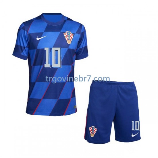 Dres Hrvatska Modrić 10 Gostujući Euro 2024 Kratkih Rukava - Dječji