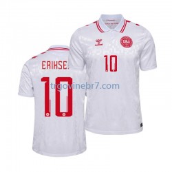 Dres Danska Eriksen 10 Gostujući Euro 2024 Kratkih Rukava - Muški Dres Danska Eriksen 10 Gostujući Euro 2024 Kratkih Rukava - Muški