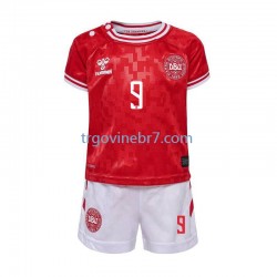 Dres Danska Hojlund 9 Domaći Euro 2024 Kratkih Rukava - Dječji