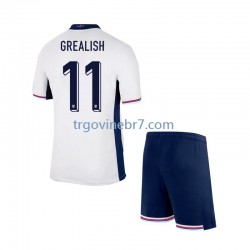 Dres Engleska Jack Grealish Domaći Euro 2024 Kratkih Rukava - Dječji