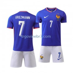 Dres Francuska Antoine Griezmann 7 Domaći Euro 2024 Kratkih Rukava - Dječji