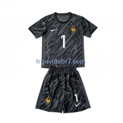 Golmanski Dres - Dres Francuska Hugo Lloris 1 Gostujući Euro 2024 Kratkih Rukava - Dječji