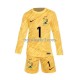 Golmanski Dres - Dres Francuska Hugo Lloris 1 Domaći Euro 2024 Dugim Rukavima - Dječji