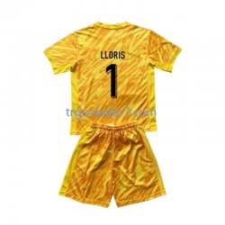 Golmanski Dres - Dres Francuska Hugo Lloris 1 Domaći Euro 2024 Kratkih Rukava - Dječji