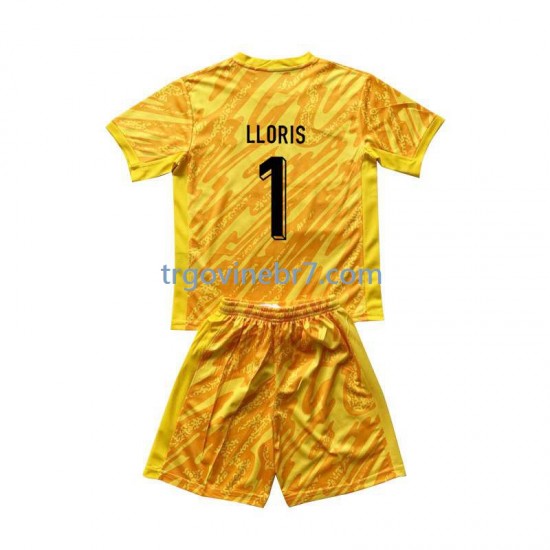 Golmanski Dres - Dres Francuska Hugo Lloris 1 Domaći Euro 2024 Kratkih Rukava - Dječji