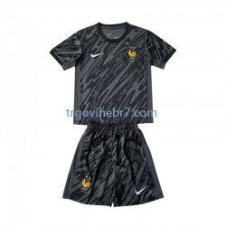 Golmanski Dres - Dres Francuska Gostujući Euro 2024 Kratkih Rukava - Dječji