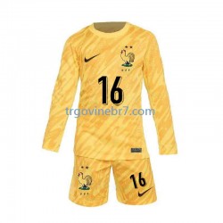 Golmanski Dres - Dres Francuska Mike Maignan 16 Domaći Euro 2024 Dugim Rukavima - Dječji