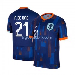 Dres Nizozemska Frenkie de Jong 21 Gostujući Euro 2024 Kratkih Rukava - Muški