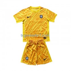 Golmanski Dres - Dres Nizozemska Gostujući Euro 2024 Kratkih Rukava - Dječji