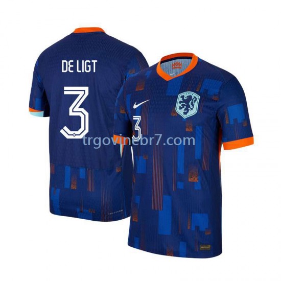 Dres Nizozemska Matthijs de Ligt 3 Gostujući Euro 2024 Kratkih Rukava - Muški