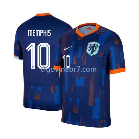 Dres Nizozemska Memphis Depay 10 Gostujući Euro 2024 Kratkih Rukava - Muški