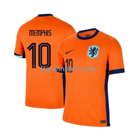 Dres Nizozemska Memphis Depay 10 Domaći Euro 2024 Kratkih Rukava - Muški