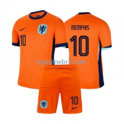 Dres Nizozemska Memphis Depay 10 Domaći Euro 2024 Kratkih Rukava - Dječji