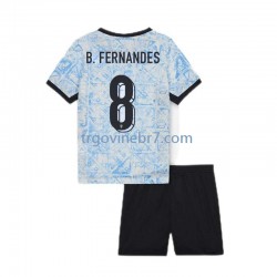 Dres Portugal Bruno Fernandes 8 Gostujući Euro 2024 Kratkih Rukava - Dječji