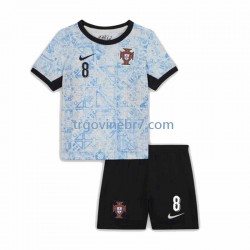 Dres Portugal Bruno Fernandes 8 Gostujući Euro 2024 Kratkih Rukava - Dječji