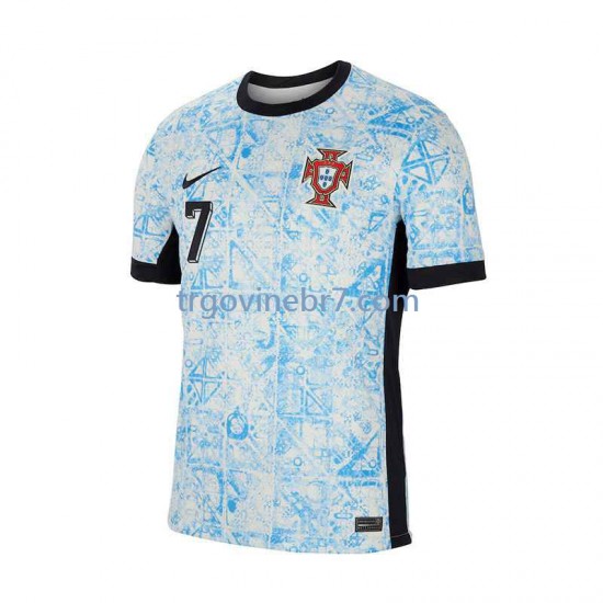 Dres Portugal Cristiano Ronaldo 7 Gostujući Euro 2024 Kratkih Rukava - Muški