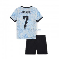 Dres Portugal Cristiano Ronaldo 7 Gostujući Euro 2024 Kratkih Rukava - Dječji