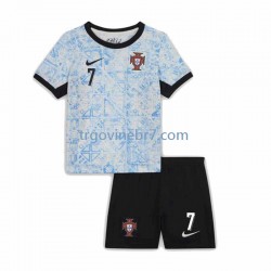 Dres Portugal Cristiano Ronaldo 7 Gostujući Euro 2024 Kratkih Rukava - Dječji
