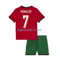 Dres Portugal Cristiano Ronaldo 7 Domaći Euro 2024 Kratkih Rukava - Dječji