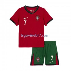 Dres Portugal Cristiano Ronaldo 7 Domaći Euro 2024 Kratkih Rukava - Dječji
