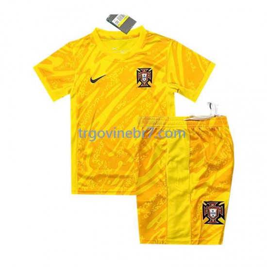 Golmanski Dres - Dres Portugal Domaći Euro 2024 Kratkih Rukava - Dječji