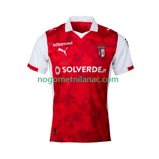 Dres SC Braga Domaći 2025-2026 Kratkih Rukava - Muški