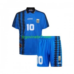 Dres Argentina MARADONA 10 Retro Gostujući 1994 Kratkih Rukava - Dječji