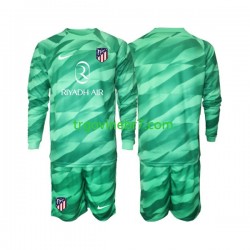 Golmanski Dres - Dres Atlético Madrid Green color Gostujući 2023-2024 Dugim Rukavima - Dječji