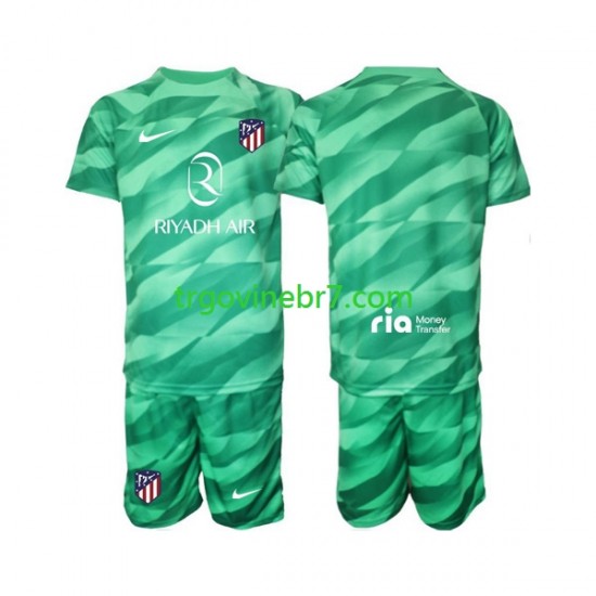 Golmanski Dres - Dres Atlético Madrid Green color Gostujući 2023-2024 Kratkih Rukava - Dječji