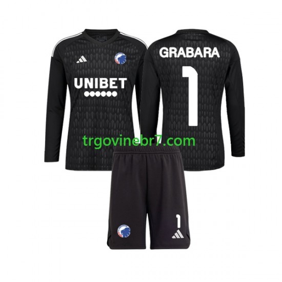 Golmanski Dres - Dres FC Kopenhagen GRABARA 1 Gostujući 2023-2024 Dugim Rukavima - Dječji