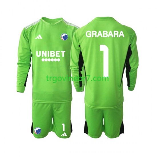 Golmanski Dres - Dres FC Kopenhagen GRABARA 1 Četvrti 2023-2024 Dugim Rukavima - Dječji