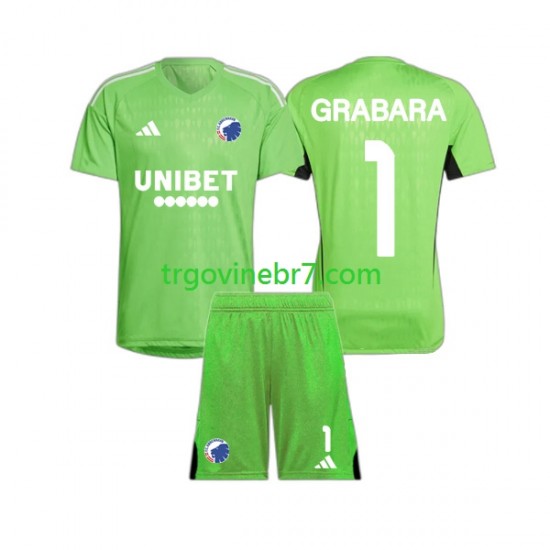 Golmanski Dres - Dres FC Kopenhagen GRABARA 1 Četvrti 2023-2024 Kratkih Rukava - Dječji