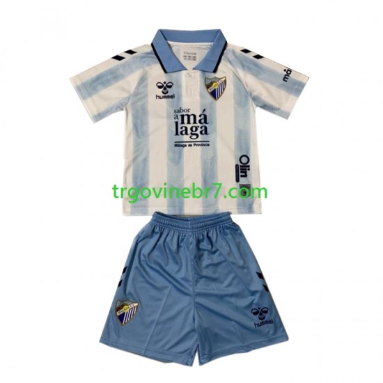 Dres Málaga CF Domaći 2023-2024 Kratkih Rukava - Dječji
