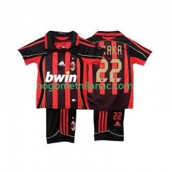 Dres AC Milan KAKA 22 Retro Domaći 2006-2007 Kratkih Rukava - Dječji Dres AC Milan KAKA 22 Retro Domaći 2006-2007 Kratkih Rukava - Dječji