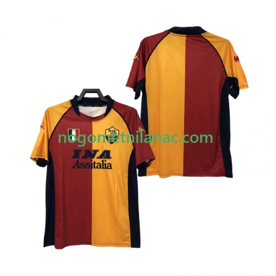 Dres Roma 2000-2001 Retro Domaći Kratkih Rukava - Muški