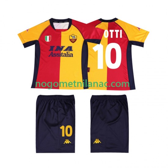 Dres Roma TOTTI 10 2001 Retro Domaći Kratkih Rukava - Dječji