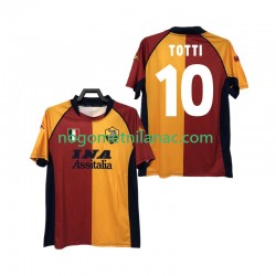 Dres Roma Totti 10 2000-2001 Retro Domaći Kratkih Rukava - Muški Dres Roma Totti 10 2000-2001 Retro Domaći Kratkih Rukava - Muški