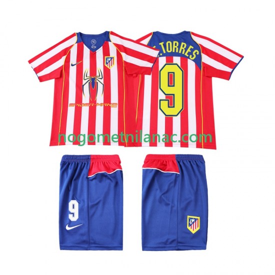 Dres Atlético Madrid F TORRES 9 2005 Retro Domaći 2004 Kratkih Rukava - Dječji