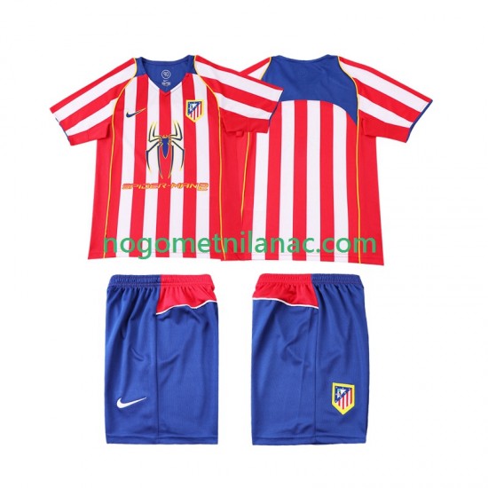 Dres Atlético Madrid 2005 Retro Domaći 2004 Kratkih Rukava - Dječji