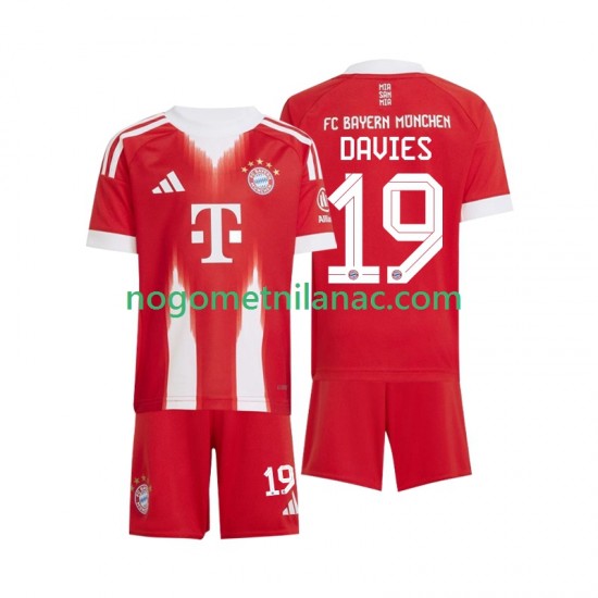 Dres FC Bayern München Alphonso Davies 19 Domaći 2025-2026 Kratkih Rukava - Dječji